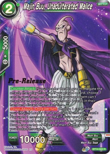 Majin Buu, Unadulterated Malice (BT14-082) [Cross Spirits Prerelease Promos] | Black Swamp Games