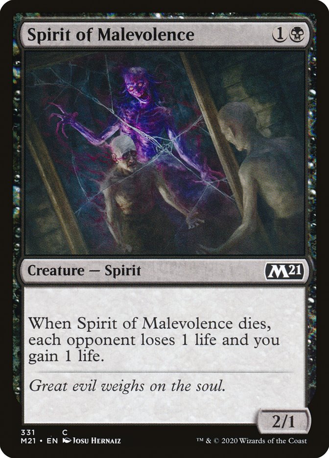 Spirit of Malevolence [Core Set 2021] | Black Swamp Games