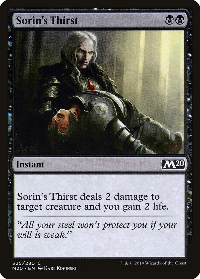 Sorin's Thirst [Core Set 2020] | Black Swamp Games
