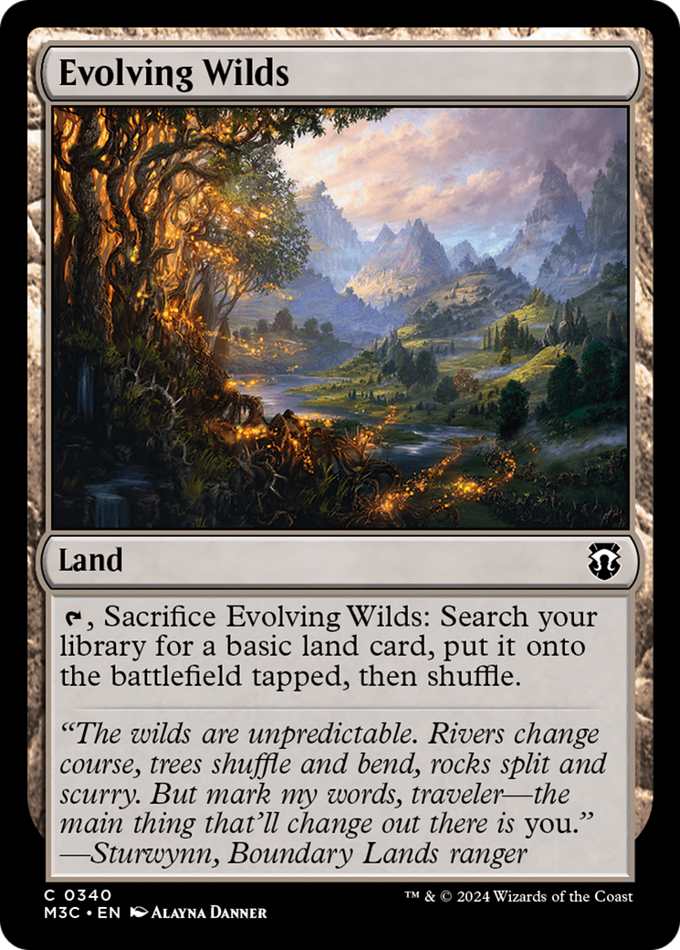 Evolving Wilds (Ripple Foil) [Modern Horizons 3 Commander] | Black Swamp Games