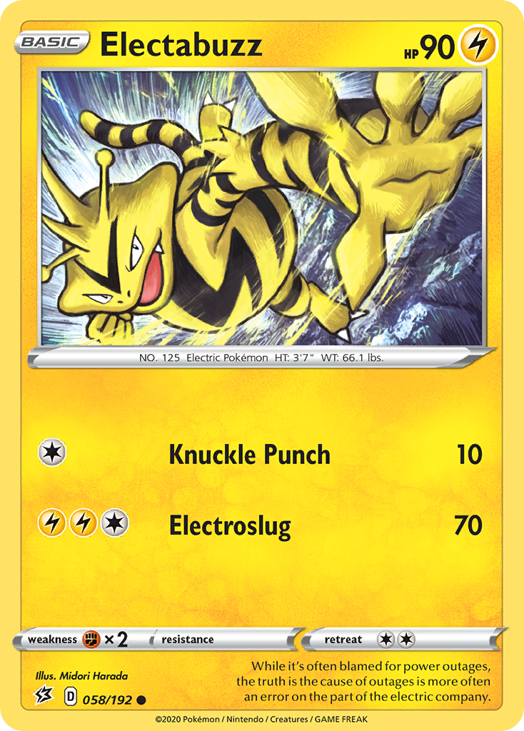 Electabuzz (058/192) [Sword & Shield: Rebel Clash] | Black Swamp Games