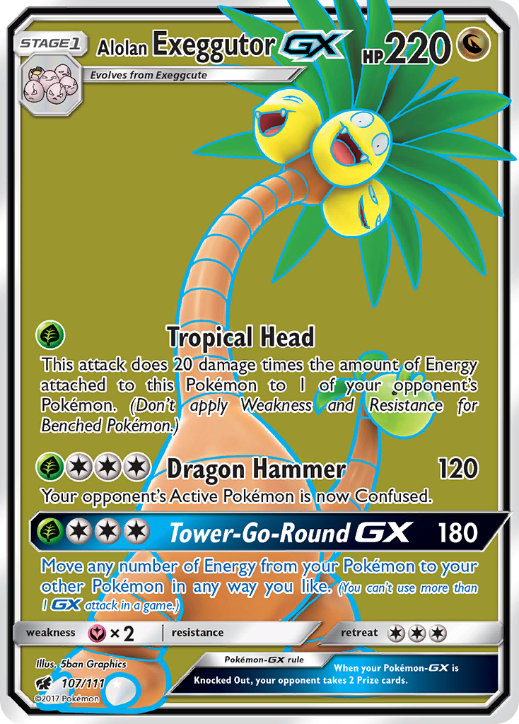 Alolan Exeggutor GX (107/111) [Sun & Moon: Crimson Invasion] | Black Swamp Games