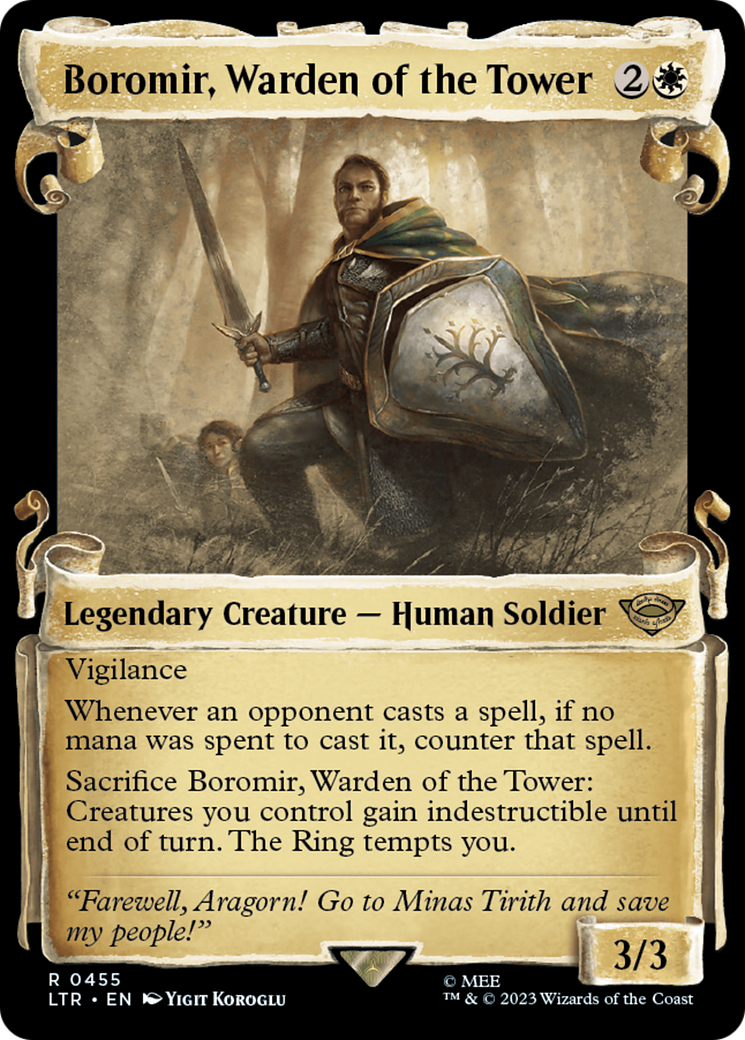 Boromir, Warden of the Tower [The Lord of the Rings: Tales of Middle-Earth Showcase Scrolls] | Black Swamp Games
