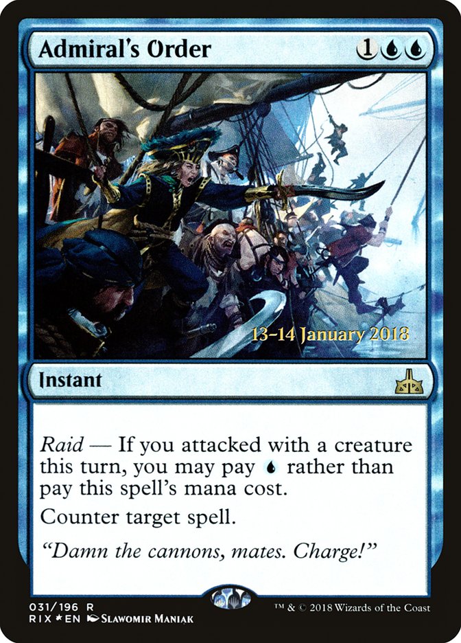 Admiral's Order [Rivals of Ixalan Prerelease Promos] | Black Swamp Games