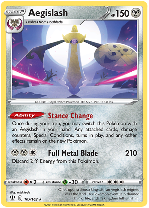 Aegislash (107/163) (107/163) [Sword & Shield: Battle Styles] | Black Swamp Games