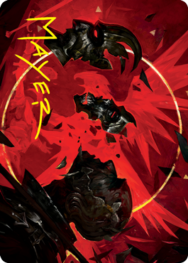 Abrade Art Card (Gold-Stamped Signature) [Innistrad: Crimson Vow Art Series] | Black Swamp Games