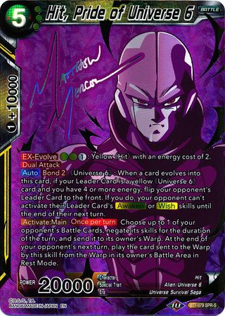 Hit, Pride of Universe 6 (SPR Signature) (BT7-079) [Assault of the Saiyans] | Black Swamp Games