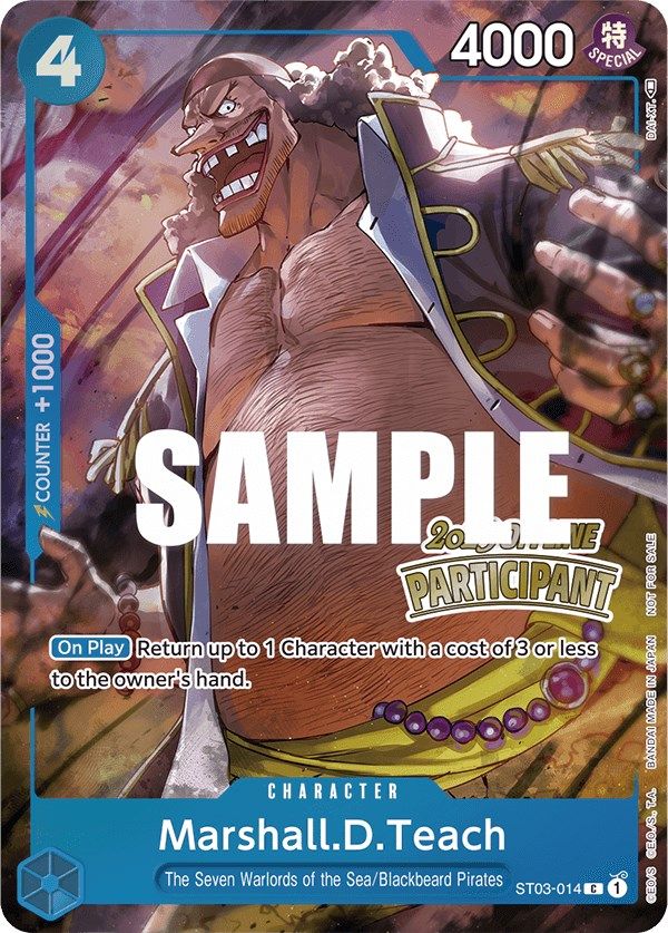 Marshall.D.Teach (Offline Regional 2023) [Participant] [One Piece Promotion Cards] | Black Swamp Games