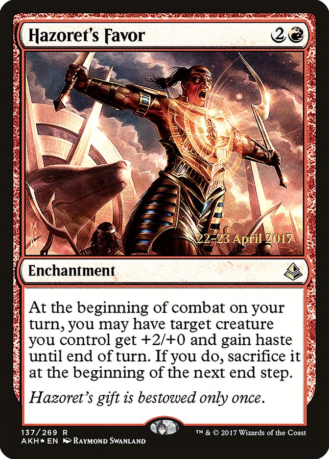 Hazoret's Favor [Amonkhet Prerelease Promos] | Black Swamp Games