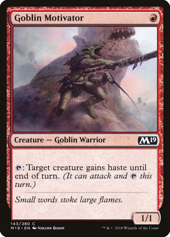 Goblin Motivator [Core Set 2019] | Black Swamp Games