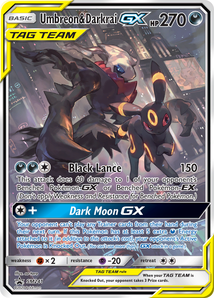Umbreon & Darkrai GX (SM241) (Jumbo Card) [Sun & Moon: Black Star Promos] | Black Swamp Games