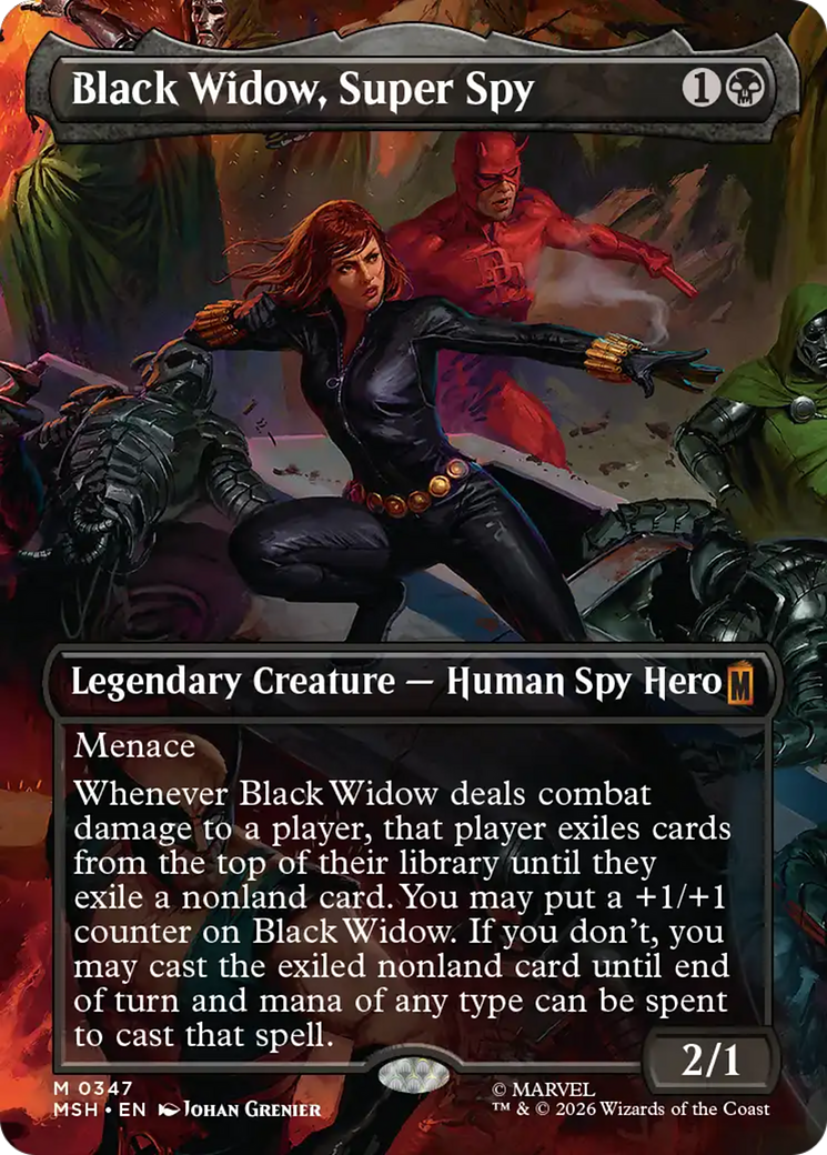 Black Widow, Super Spy (Borderless) (0347) [Marvel Super Heroes] | Black Swamp Games