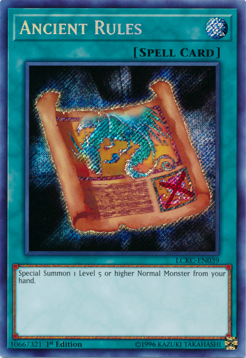 Ancient Rules [LCKC-EN039] Secret Rare | Black Swamp Games