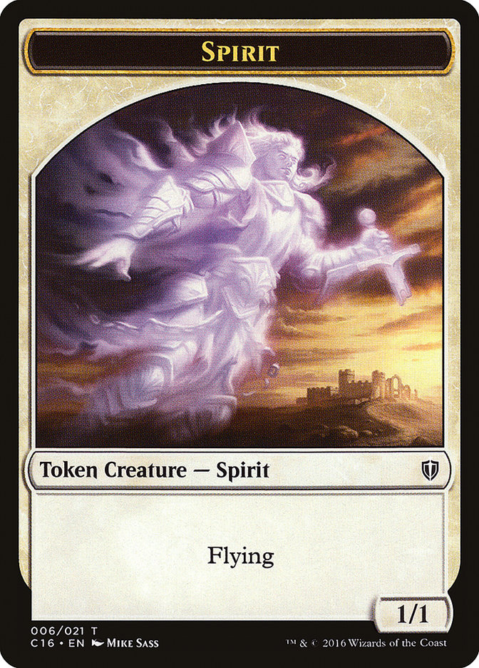 Spirit (006) // Bird (002) Double-Sided Token [Commander 2016 Tokens] | Black Swamp Games