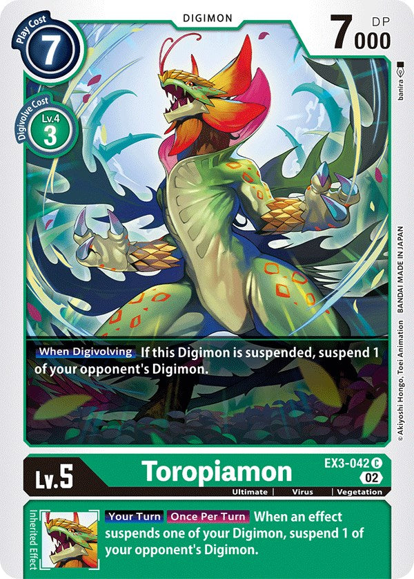 Toropiamon [EX3-042] [Draconic Roar] | Black Swamp Games