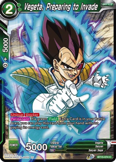 Vegeta, Preparing to Invade (BT15-074) [Saiyan Showdown] | Black Swamp Games
