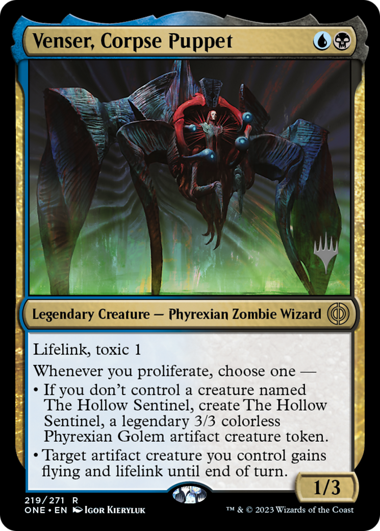 Venser, Corpse Puppet (Promo Pack) [Phyrexia: All Will Be One Promos] | Black Swamp Games