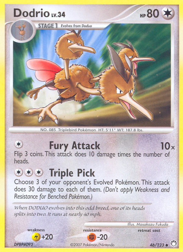Dodrio (46/123) [Diamond & Pearl: Mysterious Treasures] | Black Swamp Games