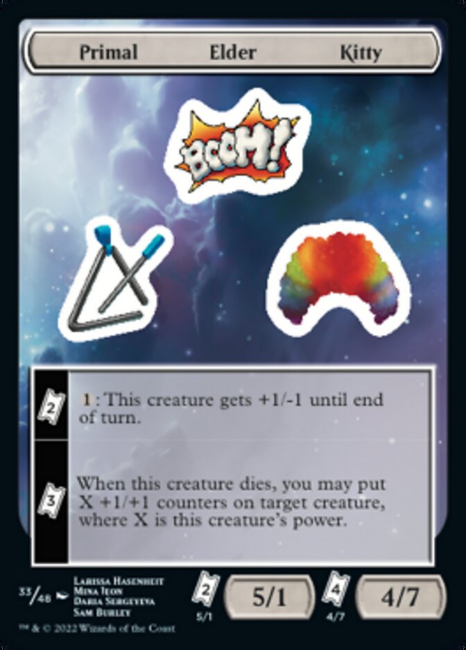 Primal Elder Kitty [Unfinity Stickers] | Black Swamp Games