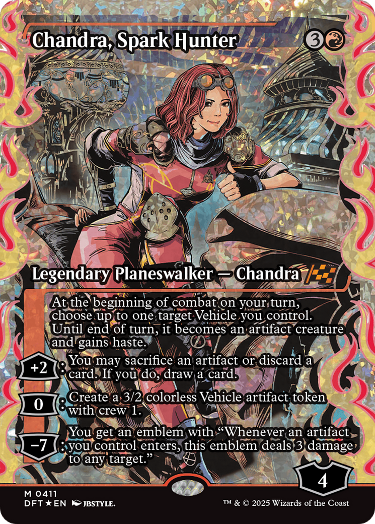 Chandra, Spark Hunter (Showcase) (Fracture Foil) [Aetherdrift] | Black Swamp Games