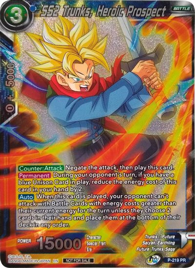 SS2 Trunks, Heroic Prospect (Player's Choice) (P-219) [Promotion Cards] | Black Swamp Games
