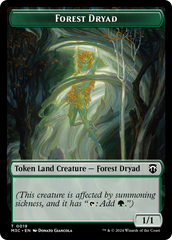 Forest Dryad (Ripple Foil) // Emblem - Vivien Reid Double-Sided Token [Modern Horizons 3 Commander Tokens] | Black Swamp Games