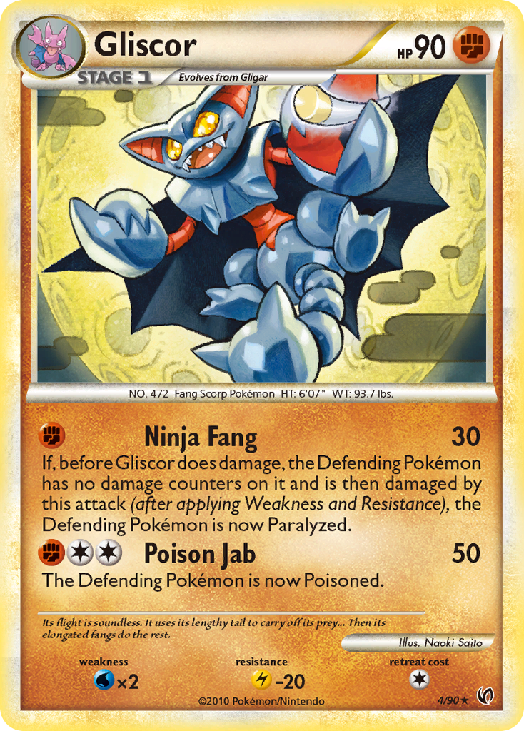 Gliscor (4/90) [HeartGold & SoulSilver: Undaunted] | Black Swamp Games