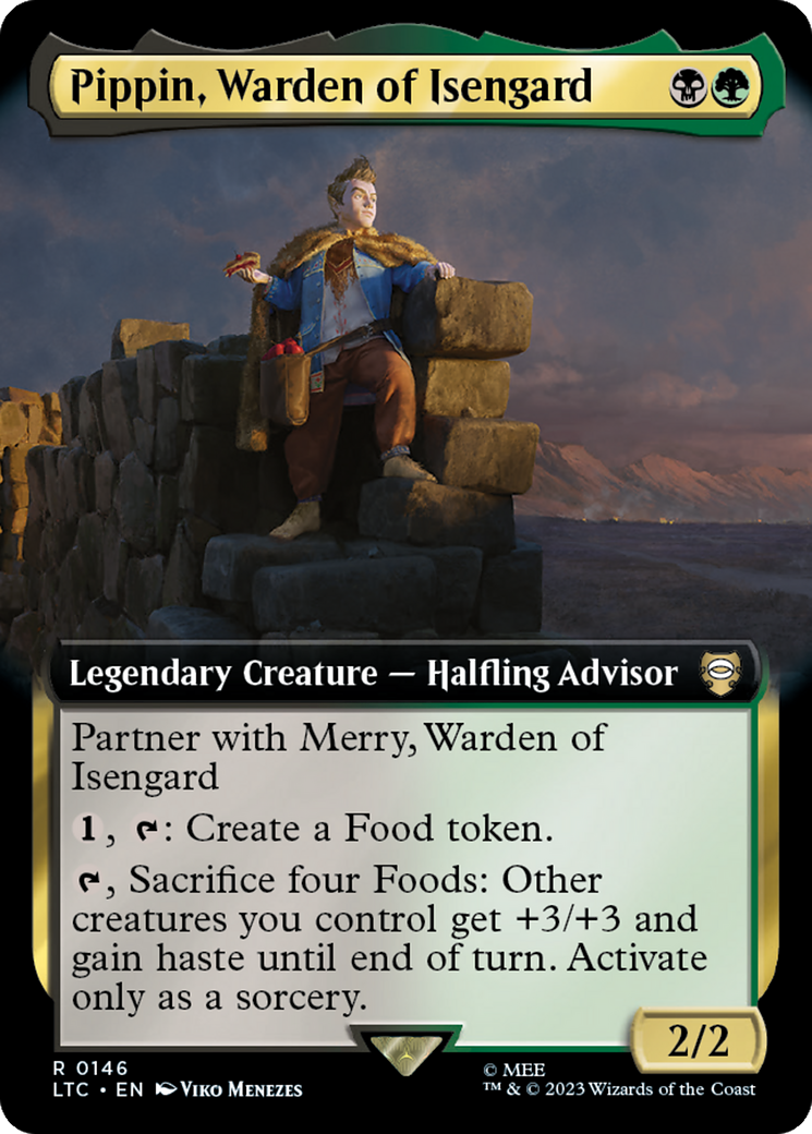 Pippin, Warden of Isengard (Extended Art) [The Lord of the Rings: Tales of Middle-Earth Commander] | Black Swamp Games