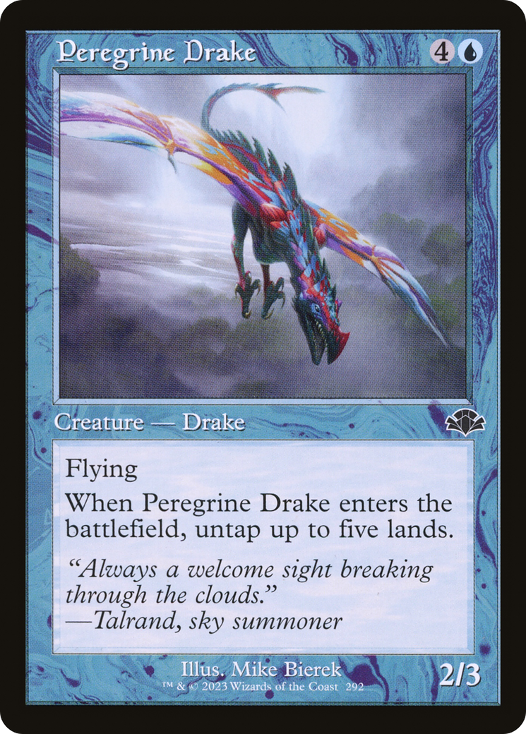 Peregrine Drake (Retro) [Dominaria Remastered] | Black Swamp Games