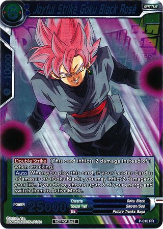 Joyful Strike Goku Black Rose (Metallic Foil) (Event Pack 2018) (P-015) [Promotion Cards] | Black Swamp Games