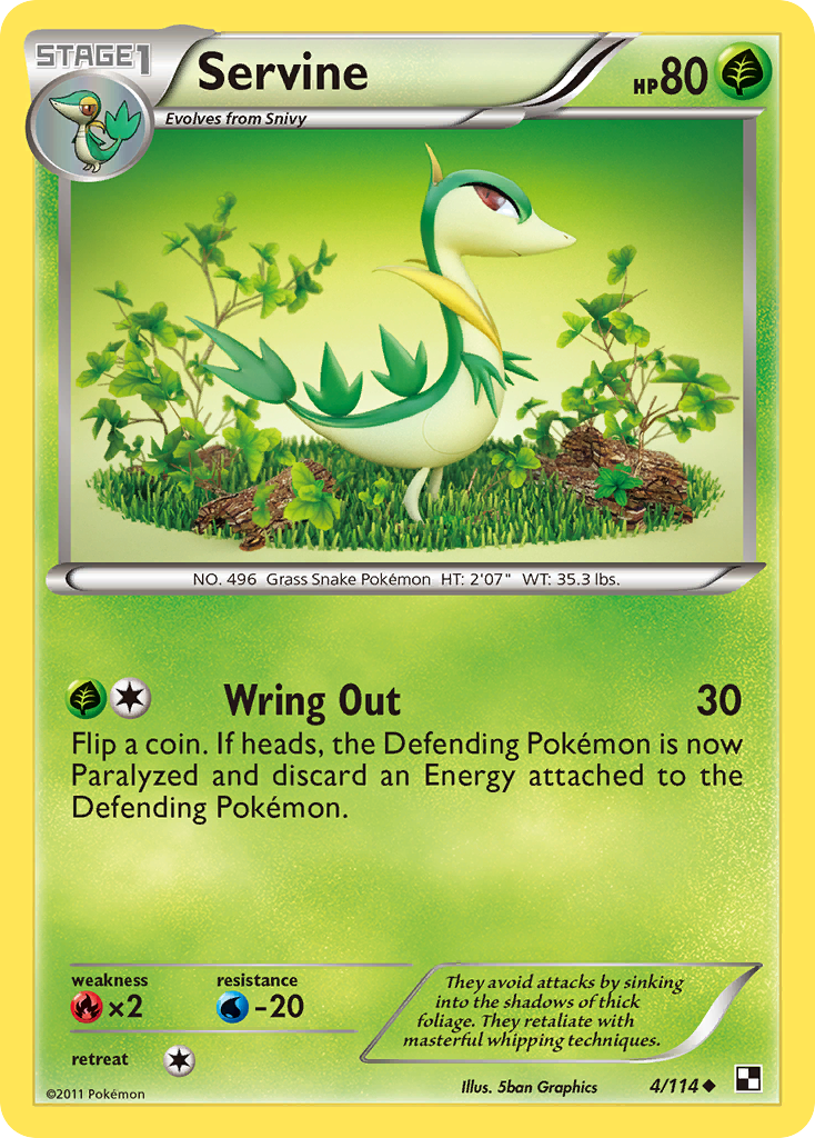 Servine (4/114) [Black & White: Base Set] | Black Swamp Games