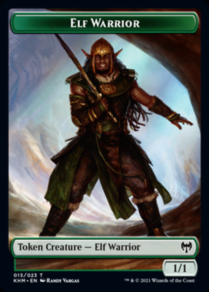 Elf Warrior Token [Kaldheim Tokens] | Black Swamp Games