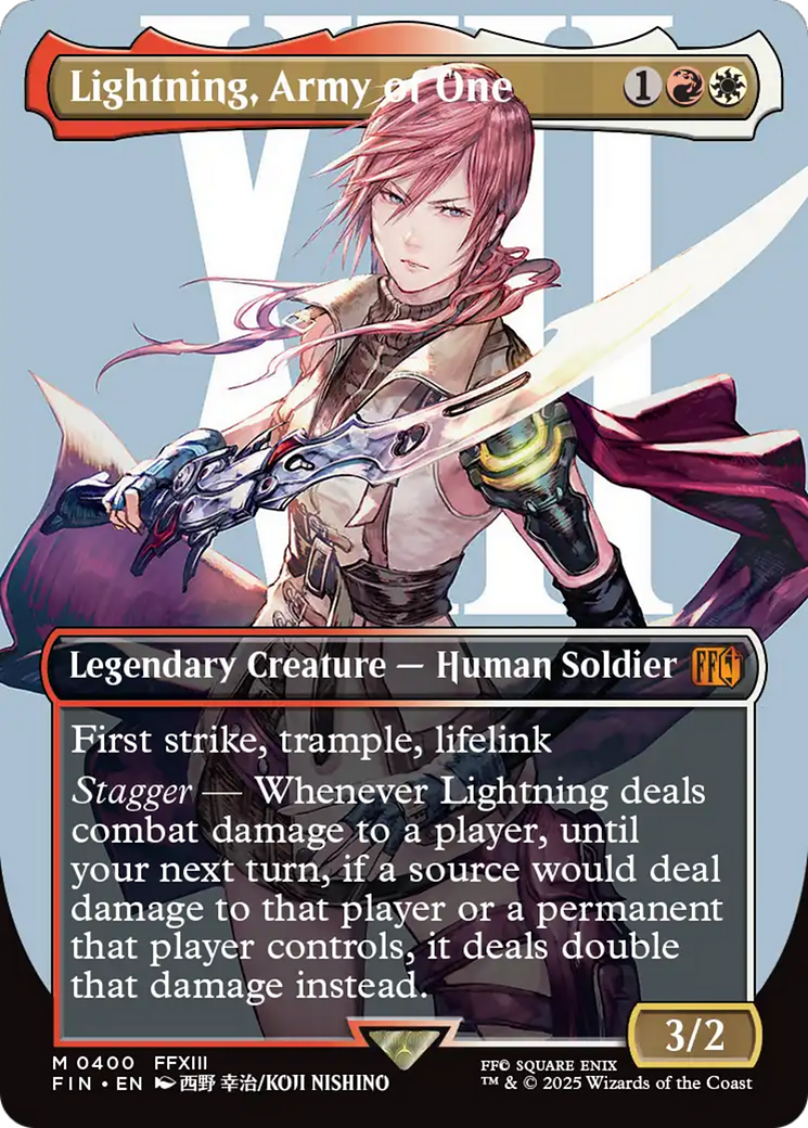Lightning, Army of One (Borderless) (0400) [FINAL FANTASY] | Black Swamp Games