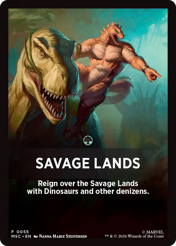 Savage Lands Theme Card [Marvel Super Heroes Commander] | Black Swamp Games