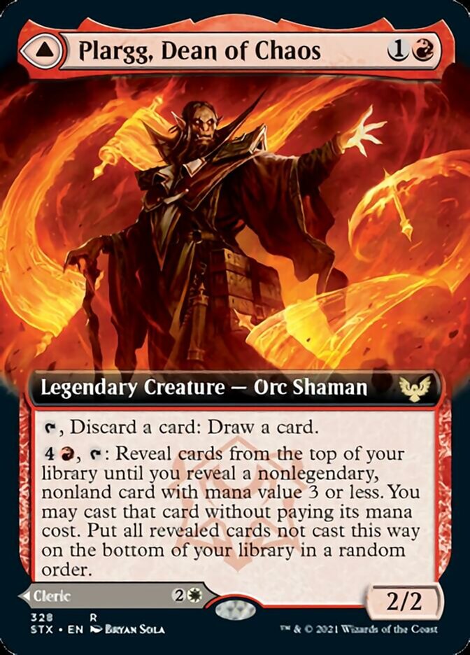 Plargg, Dean of Chaos // Augusta, Dean of Order (Extended Art) [Strixhaven: School of Mages] | Black Swamp Games