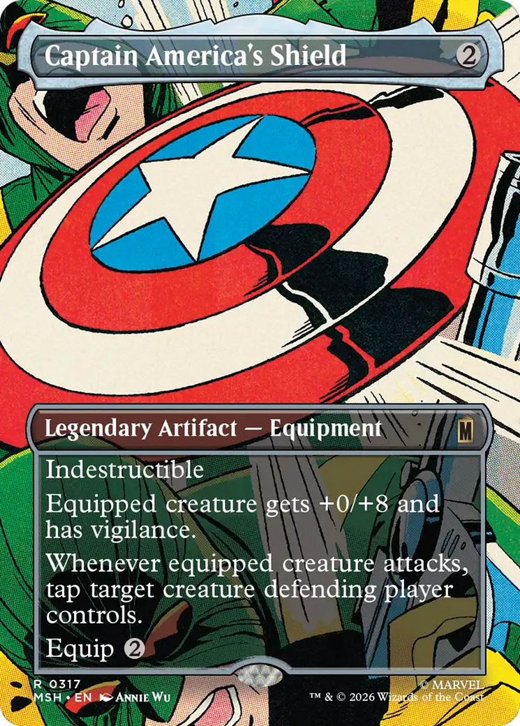 Captain America's Shield (Borderless) (0317) [Marvel Super Heroes] | Black Swamp Games