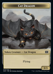 Cat Dragon // Spirit (002) Double-Sided Token [Double Masters 2022 Tokens] | Black Swamp Games
