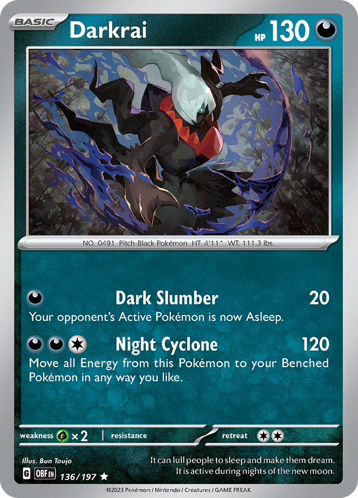 Darkrai (136/197) [Scarlet & Violet: Obsidian Flames] | Black Swamp Games