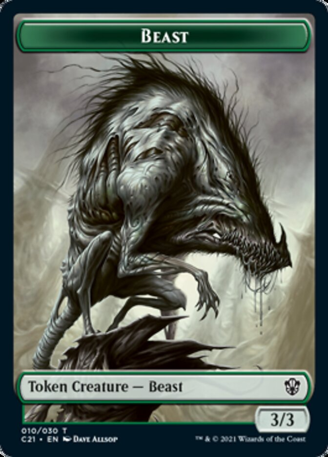 Beast (010) // Whale Double-Sided Token [Commander 2021 Tokens] | Black Swamp Games
