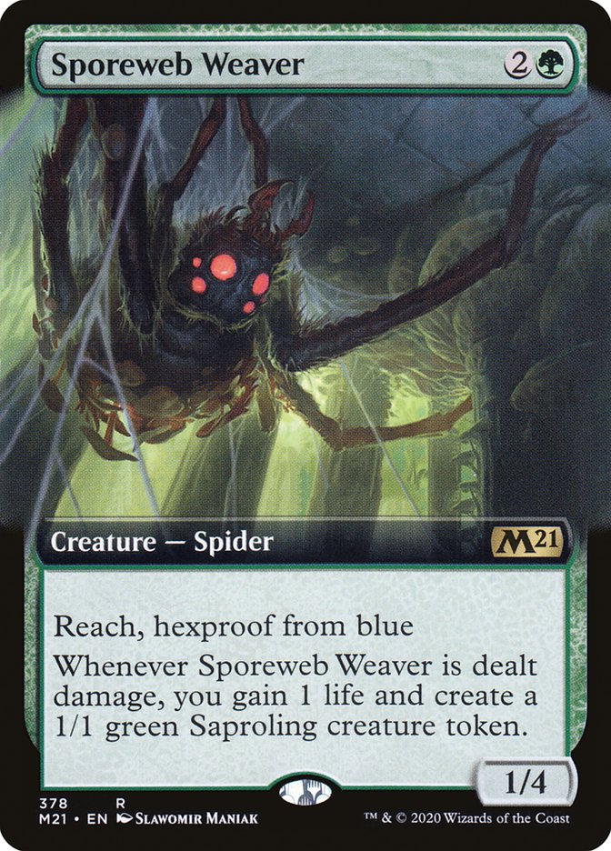 Sporeweb Weaver (Extended Art) [Core Set 2021] | Black Swamp Games