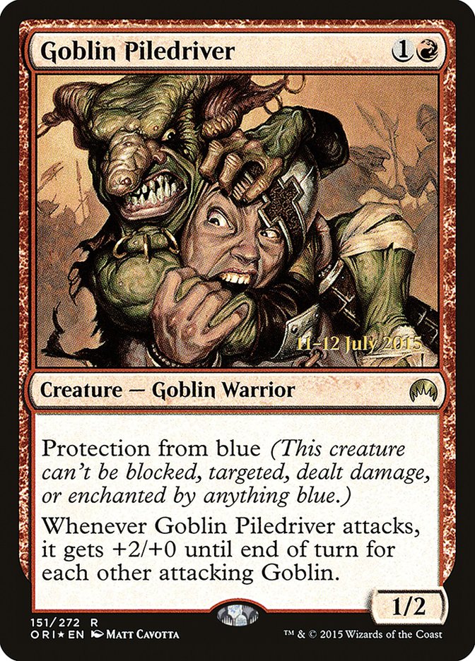 Goblin Piledriver [Magic Origins Prerelease Promos] | Black Swamp Games