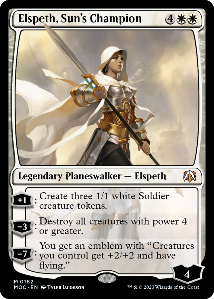 Elspeth, Sun's Champion [March of the Machine Commander] | Black Swamp Games