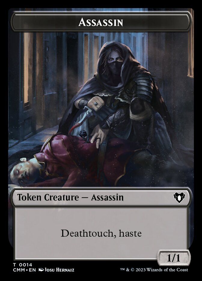 Treasure // Assassin Double-Sided Token [Commander Masters Tokens] | Black Swamp Games