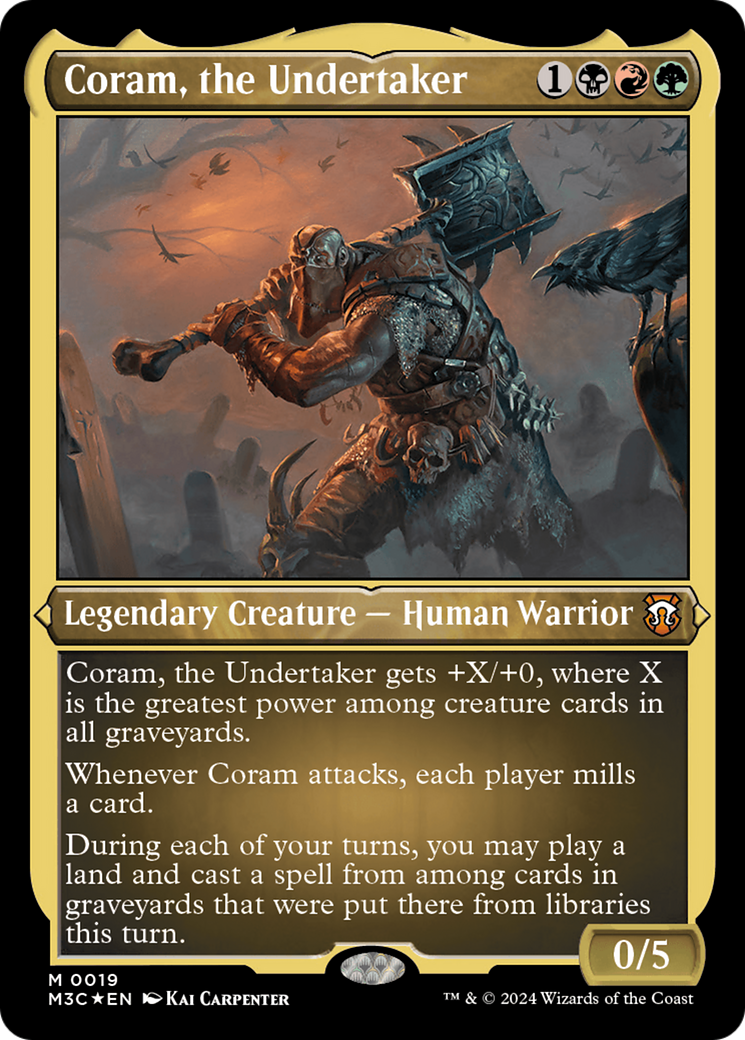 Coram, the Undertaker (Foil Etched) [Modern Horizons 3 Commander] | Black Swamp Games