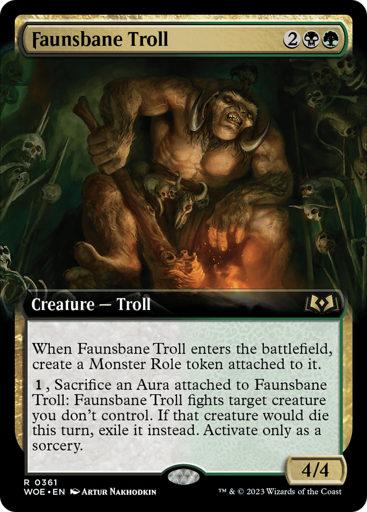 Faunsbane Troll (Extended Art) [Wilds of Eldraine] | Black Swamp Games