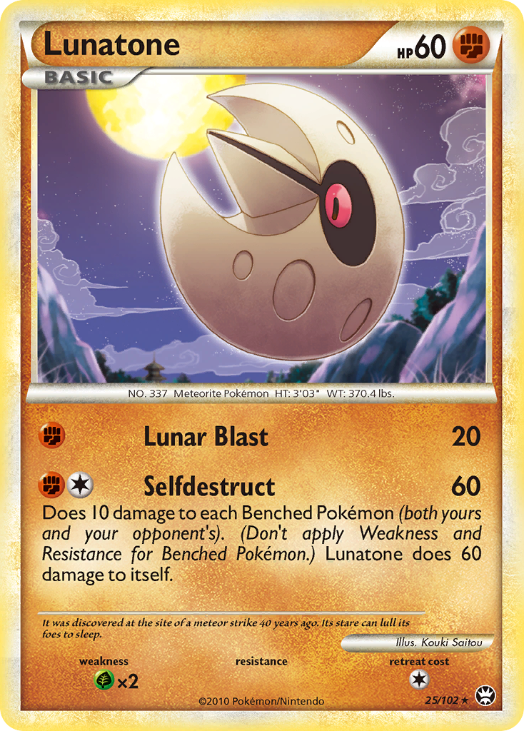 Lunatone (25/102) [HeartGold & SoulSilver: Triumphant] | Black Swamp Games