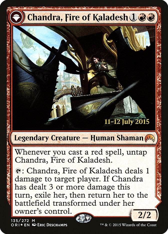 Chandra, Fire of Kaladesh // Chandra, Roaring Flame [Magic Origins Prerelease Promos] | Black Swamp Games