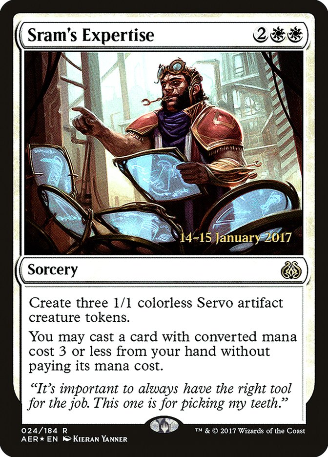 Sram's Expertise [Aether Revolt Prerelease Promos] | Black Swamp Games