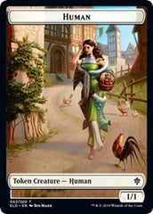 Human // Food (18) Double-Sided Token [Throne of Eldraine Tokens] | Black Swamp Games