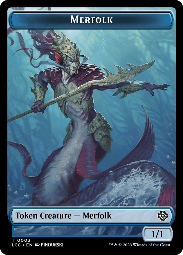 Beast // Merfolk (0003) Double-Sided Token [The Lost Caverns of Ixalan Commander Tokens] | Black Swamp Games